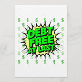 Debt Free At Last 招待状 (正面)