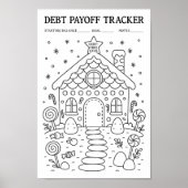 Debt Payoff Gingerbread House Tracker  ポスター (正面)