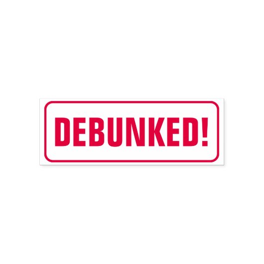 "DEBUNKED!" +角丸長方形 セルフインキングスタンプ (デザイン)
