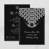 DEC メニュー RSVP 1改訂版 アニーの誕生日パーティー招待状 招待状 (正面/裏面)