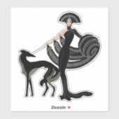 Dec Dog and Lady Die Cutビニールシール シール (シート)