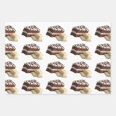 Decadent Chocolate Cake Slices with White Chocolat ラッピングペーパーシート (正面3)