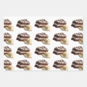 Decadent Chocolate Cake Slices with White Chocolat ラッピングペーパーシート (正面2)