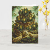 Decadent Forest cake turtle with flowers and birds カード (黄色い花)