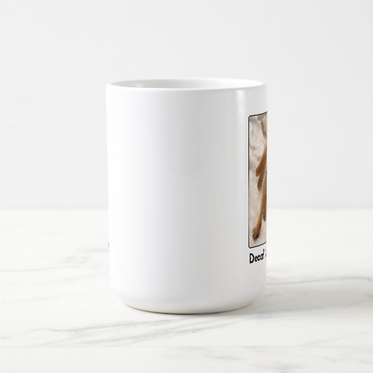 Decafはいくじなしの子猫のマグのためです コーヒーマグカップ (中央)