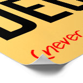 Decaf Coffee Haterポスタおもしろいーサイン ポスター (角)