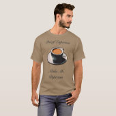 Decaf Espresso Make Me Depresso Premium Tシャツ (正面フル)