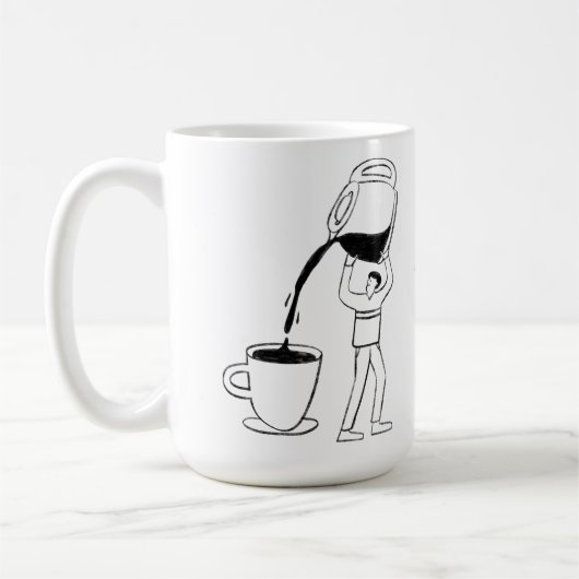 Decaf? No thanks. I only run on high-octane fuel! コーヒーマグカップ (左)