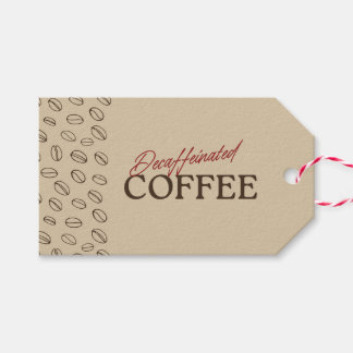 Decaffeinated Coffee Gift Tag – Retro Coffee Beans ギフトタグ