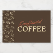 Decaffeinated Coffee Label – Retro Coffee Beans フードラベル (シングルラベル)