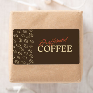 Decaffeinated Coffee Label – Retro Coffee Beans ラベル