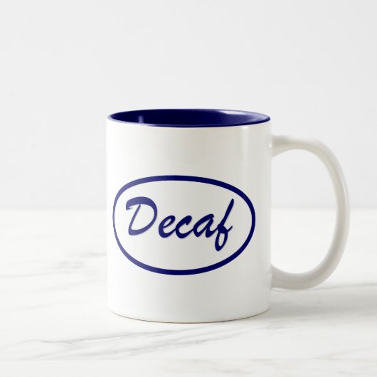 Decaffeinated Decafの一流パッチ ツートーンマグカップ (右)