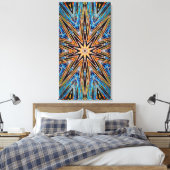 Decagon Starburst 21x40 Canvas Print キャンバスプリント (インサイチュ (寝室))