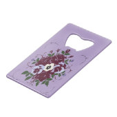 Décapsuleur en acier Bouquet de Violettes クレジットカード栓抜き (正面アングル)