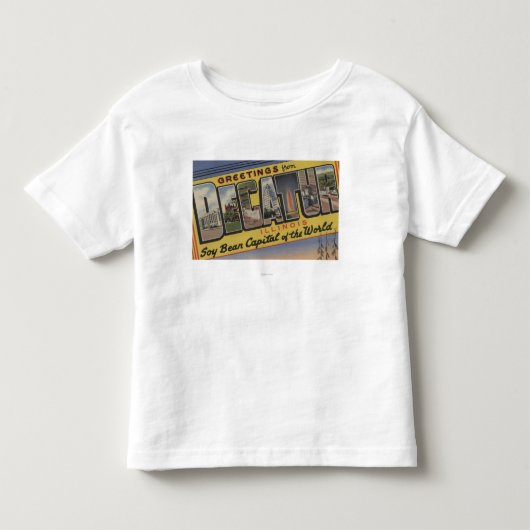 Decatur、イリノイ(大豆の豆の首都) トドラーTシャツ (正面)