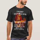 Deceased Trump Dead Obituary Funeral Program WH Tシャツ (正面)