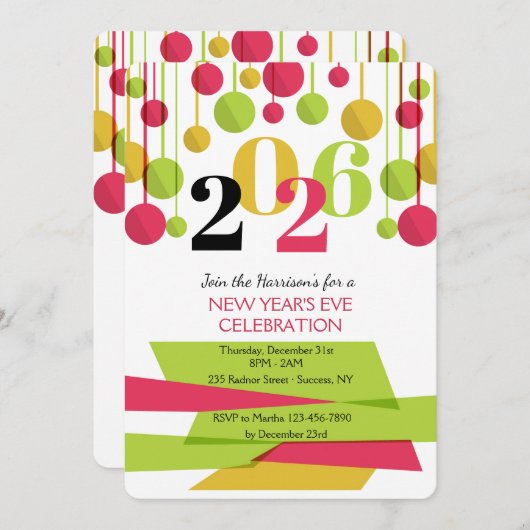 December 31st Party Invitation (2) 招待状 (正面/裏面)