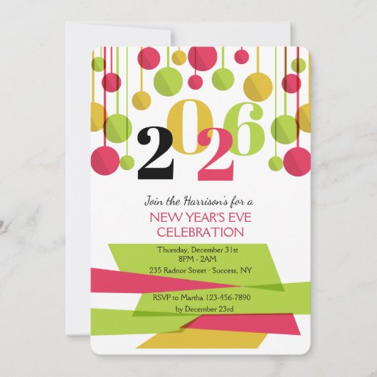 December 31st Party Invitation (2) 招待状 (正面)