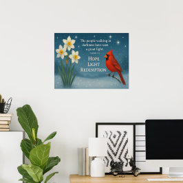December Bible Verse Hope Joy Love Redemption  ポスター