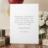 December Birth Flower Birthday Card | Hollies カード