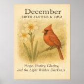December Birthday Christian Cardinal Bible Verse I ポスター (正面)