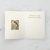 December Birthday Narcissus Art Nouveau Design カード (内部)