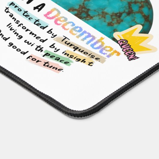 December Birthstone Turquoise Graphic デスクマット (コーナー)