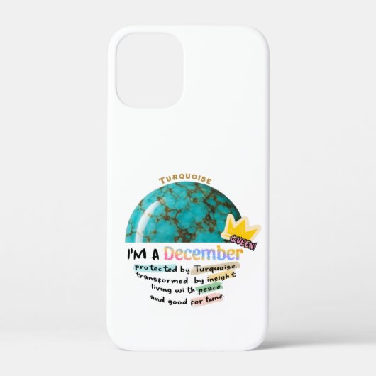 December Birthstone Turquoise Graphic Case-Mate iPhoneケース (裏面)