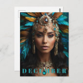 *~* DECEMBER Boho HeaddressターコイズジルコンAP53 ポストカード (正面/裏面)