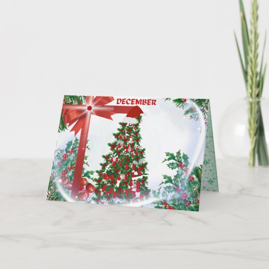 December Christmas Greeting Card カード (正面)