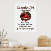 December Girl私は甘いキャンディとして意味することができる ポスター (キッチン)