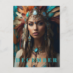 *~* DECEMBER Headdress BohoターコイズジルコンAP53 ポストカード