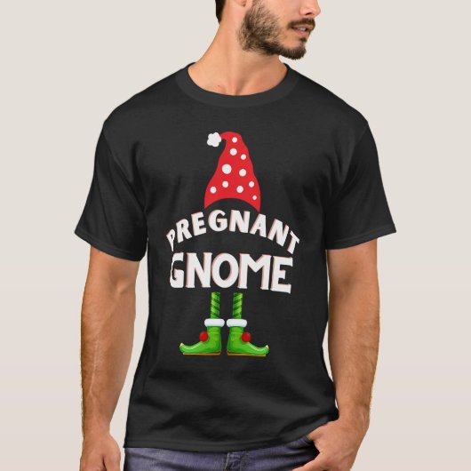 December Holidays Family Fashion Gnomes Pregnant M Tシャツ (正面)