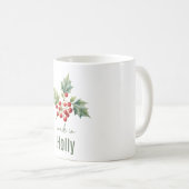 December Holly Flower Mug | Coffee Cup コーヒーマグカップ (正面右)