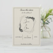 "December Love Story"日付を保存 招待状 (スタンド正面)