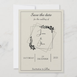 "December Love Story"日付を保存 招待状