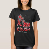December Red Ribbon High Heel Warrior HIV AIDS Awa Tシャツ (正面)