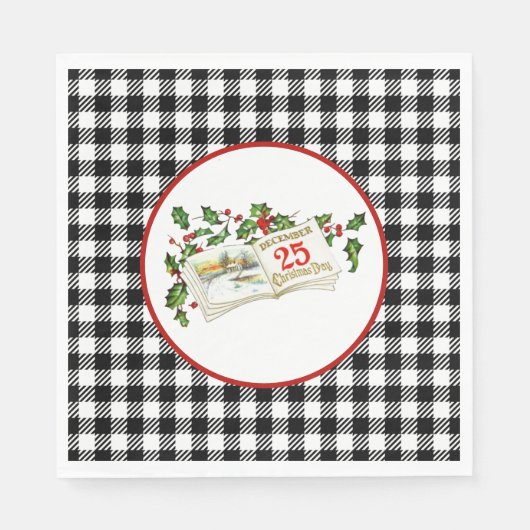 December Twenty Fifth Paper Napkins スタンダードランチョンナプキン (正面)