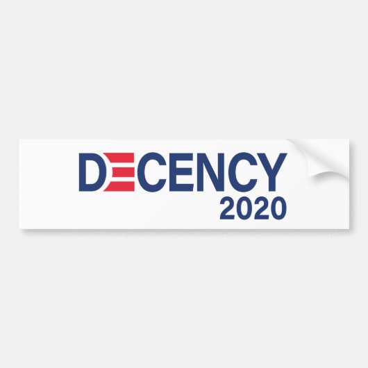 Decency 2020バイデン氏・ハリス2020選挙 バンパーステッカー (正面)
