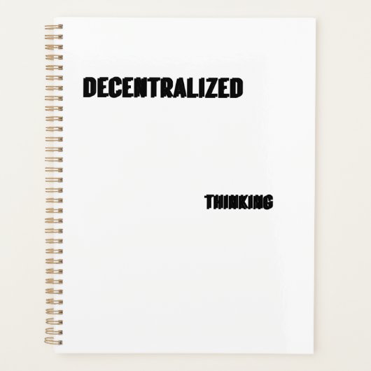Decentralized Thinking Corporate Productivity プランナー手帳 (正面)