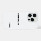 Decentralized Thinking Phone Case for Minimalist  iPhoneケース (裏面横)