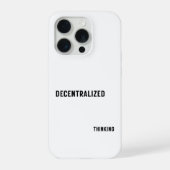 Decentralized Thinking Phone Case for Minimalist  iPhoneケース (裏面)