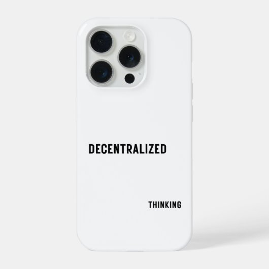 Decentralized Thinking Phone Case for Minimalist  iPhoneケース (裏面)