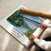 Deception Pass Washington Poster, Watercolor, Cust ポスター
