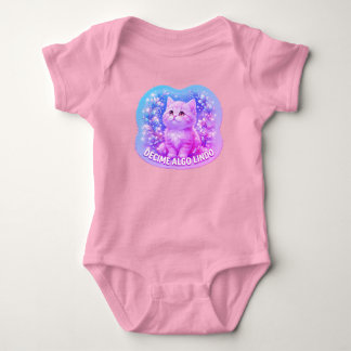 Decime Algo Lindo Cute Cat Baby Bodysuit - Pastel ベビーボディスーツ