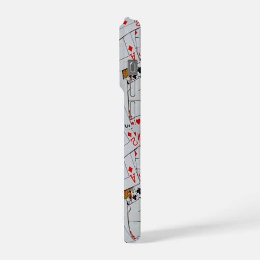 Deck Of Scatter Playing Cards Pattern, iPhoneケース (左側面)