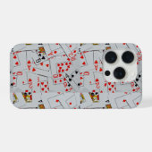 Deck Of Scatter Playing Cards Pattern, iPhoneケース (裏面横)