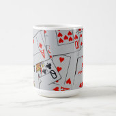 Deck Of Scattered Playing Cards Pattern, コーヒーマグカップ (中央)