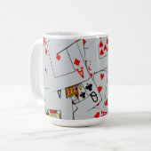 Deck Of Scattered Playing Cards Pattern, コーヒーマグカップ (正面左)