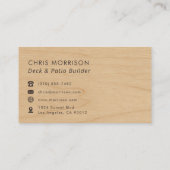 Deck & Patio Builder Wood Monogram Professional 名刺 (裏面)